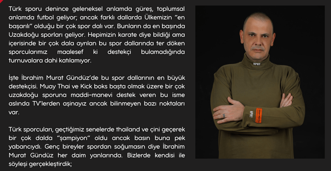 İbrahim Murat Gündüz Ünlü İş Dünyası Dergisine Açıklamalarda Bulundu