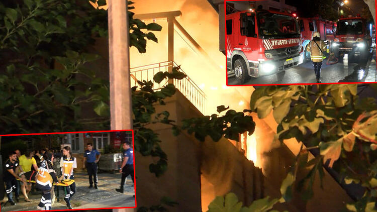 Kadıköy'de 3 katlı binada yangın: 1 ölü, 2 yaralı