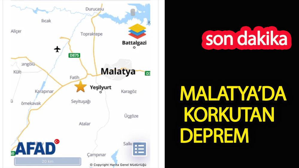 Malatya'da korkutan deprem