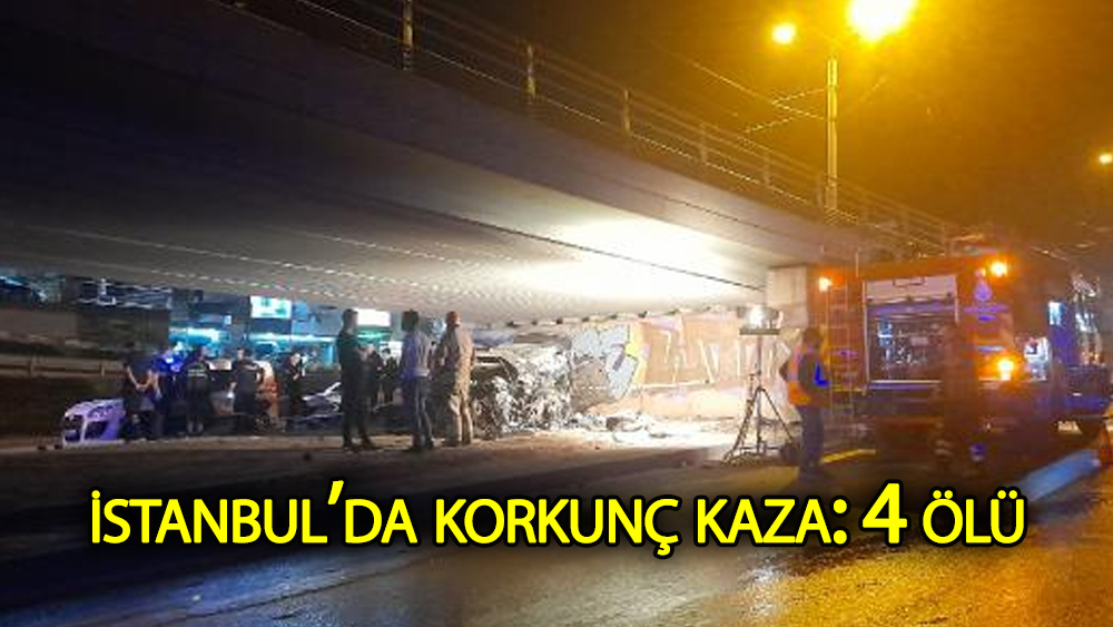 Otomobil köprünün betonuna çarptı: 4 ölü