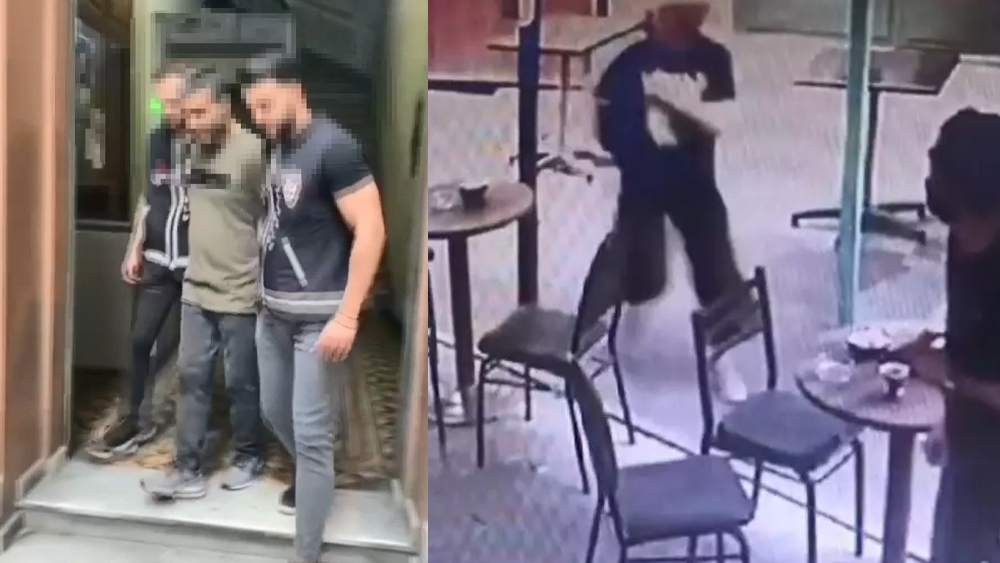 Ünlü Oyuncunun kafesinde müşteriye silahla saldıran kişi yakalandı