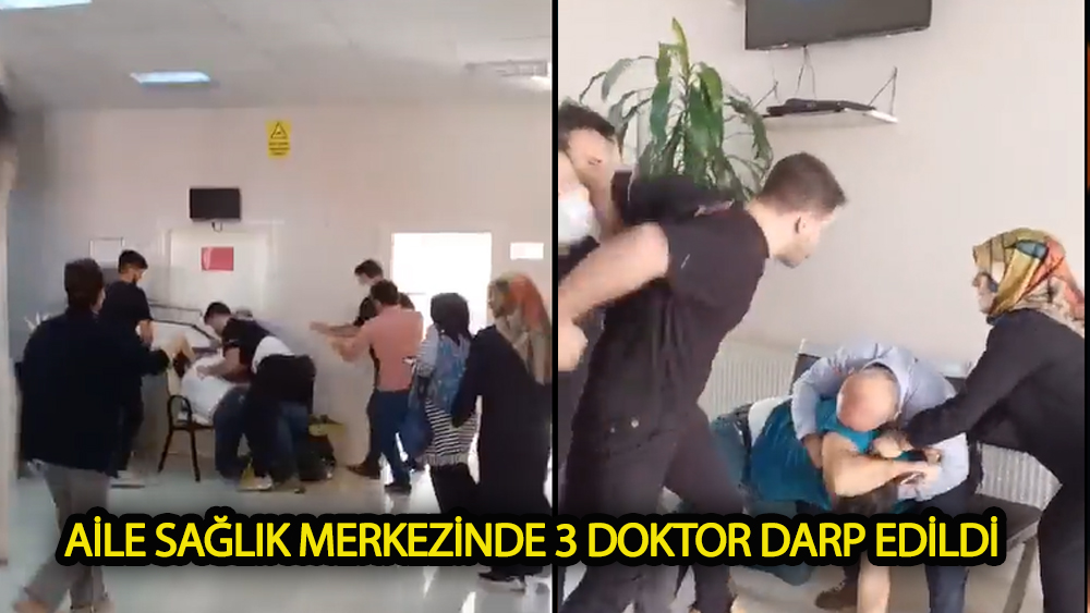 Üç doktor darp edildi! O anlar kameraya yansıdı