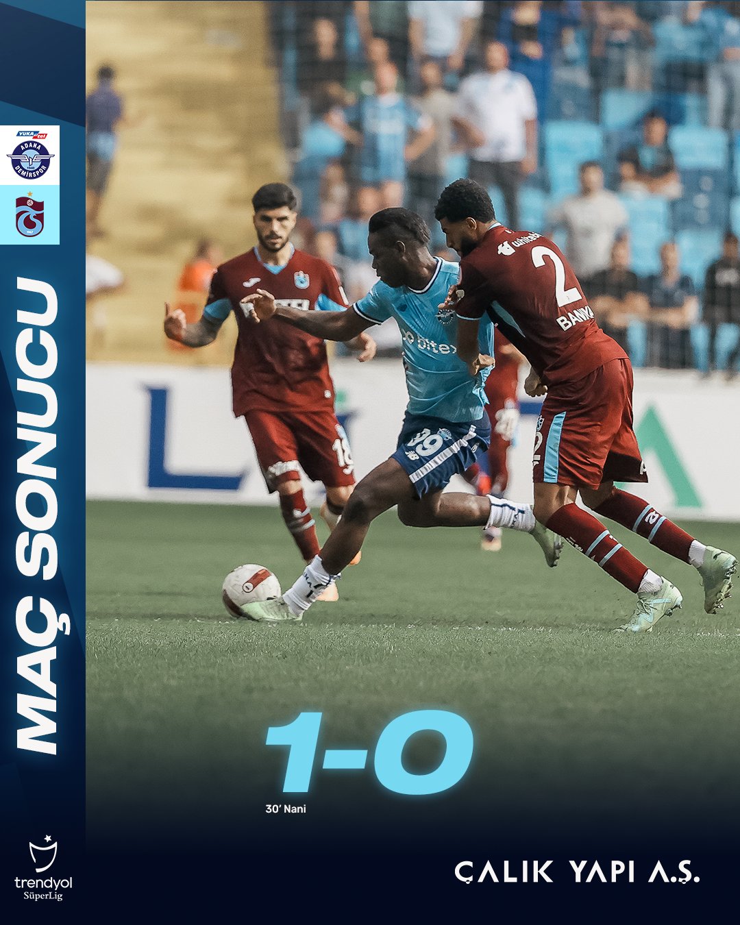 Adana Demirspor-Trabzonspor Maç Özeti!