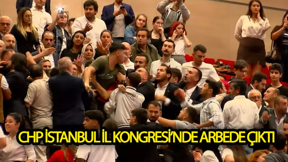 CHP İstanbul İl Kongresi'nde arbede çıktı