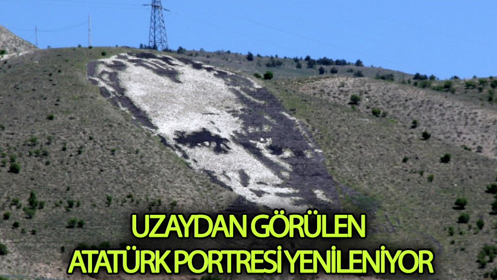 Uzaydan görülen Atatürk portresi yenileniyor