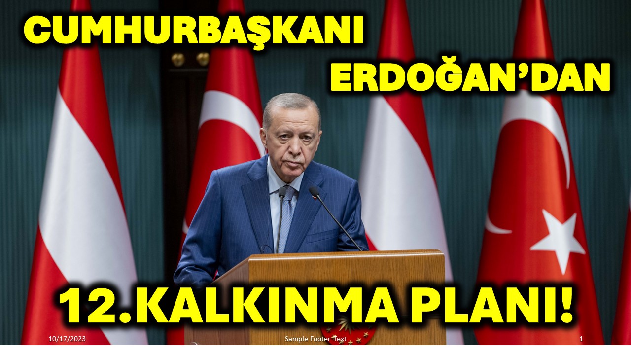 Cumhurbaşkanı Erdoğan’dan 12.Kalkınma Planı!