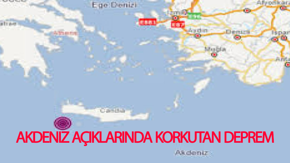 Akdeniz açıklarında deprem meydana geldi