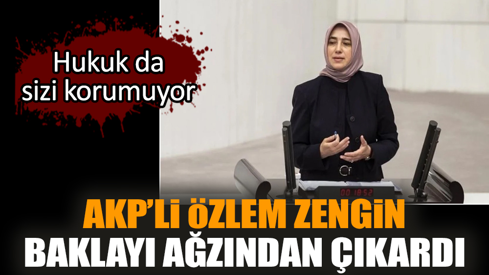 AKP’li Özlem Zengin baklayı ağzından çıkardı