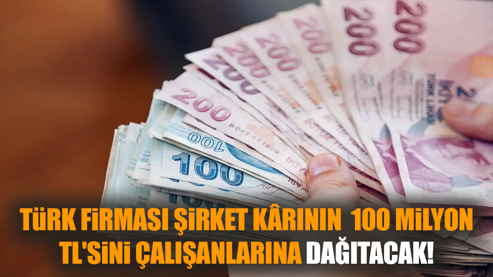 Türk firması milyonluk kârını çalışanlarına dağıtacak