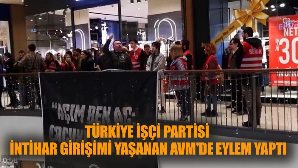 İntihar girişim yaşanan AVM'de eylem