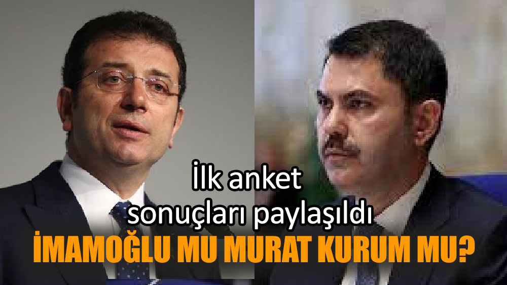İlk Anket Sonuçları  açıklandı:İmamoğlu mu Murat Kurum mu?