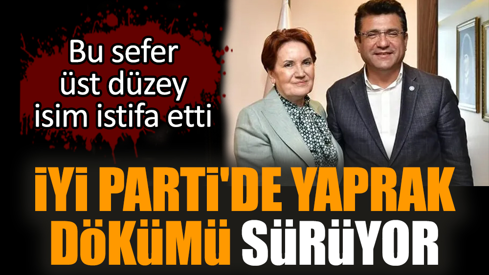 İYİ Parti'de yaprak dökümü sürüyor. O isim istifa etti