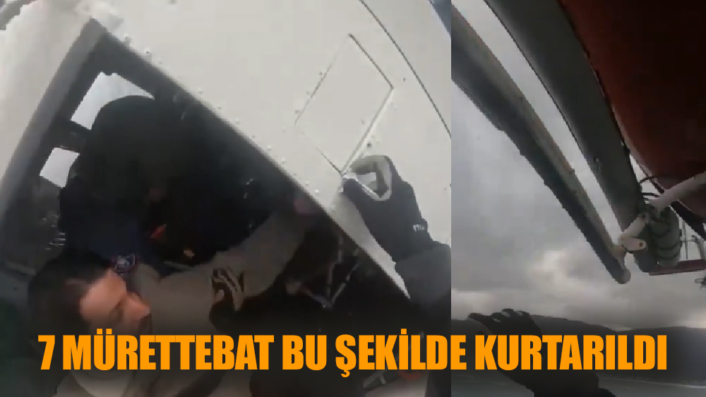 Arıza nedeniyle sürüklenen geminin mürettebatının kurtarılma anı