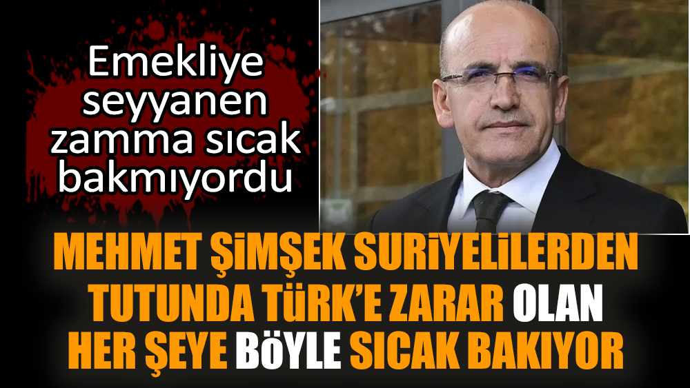 Mehmet Şimşek Suriyelilerden tutunda Türk’e zarar olan her şeye böyle sıcak bakıyor