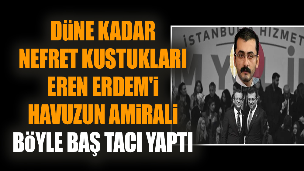 Düne kadar nefret kustukları Eren Erdem'i havuzun amirali böyle baş tacı yaptı