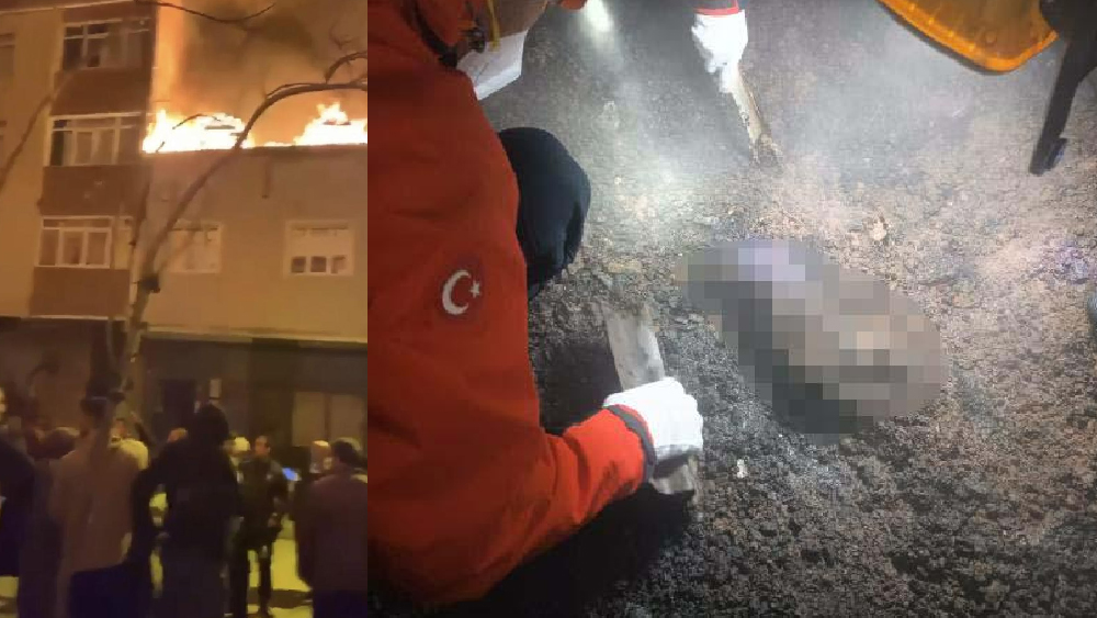 Evde çıkan yangında 6 aylık bebek yanarak öldü