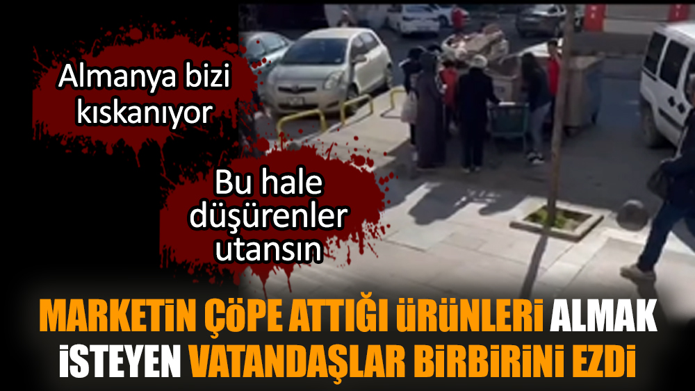 Marketin çöpe attığı ürünleri almak isteyen vatandaşlar birbirini ezdi