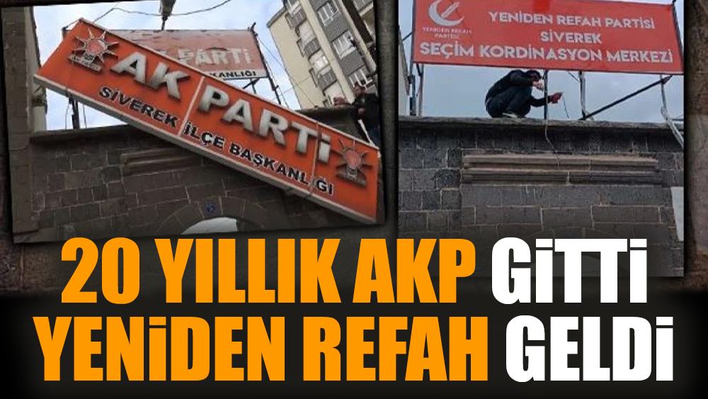 20 yıllık AKP gitti Yeniden Refah geldi