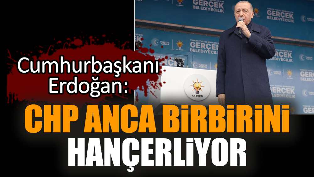 Cumhurbaşkanı Erdoğan: CHP anca birbirini hançerliyor