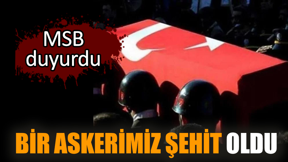 MSB duyurdu: Bir askerimiz şehit oldu