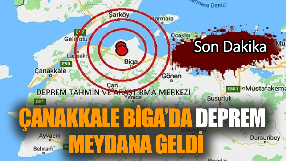 Çanakkale'de korkutan deprem