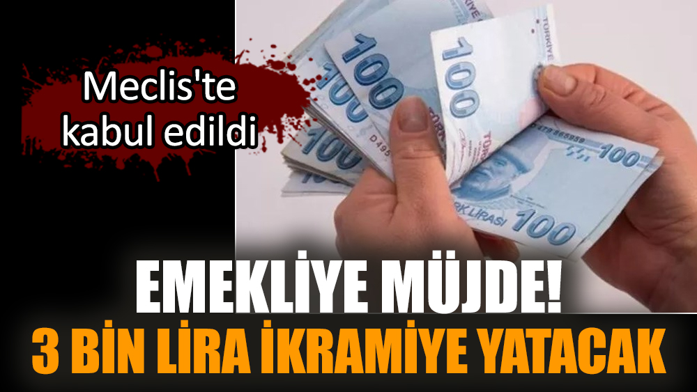 Emekliye Müjde! 3 bin lira ikramiye yatacak