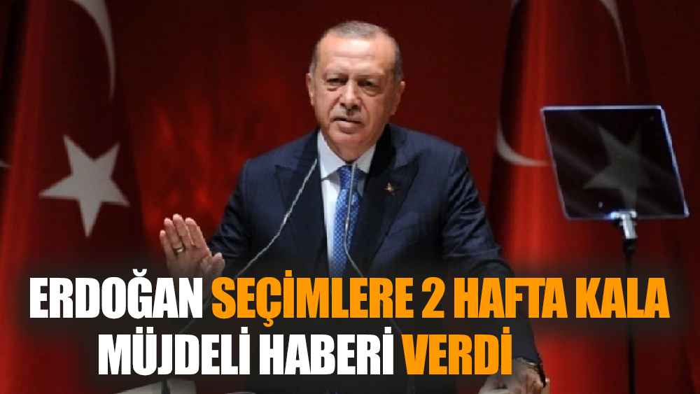 Erdoğan,seçimlere 2 hafta kala müjdeli haberi verdi!