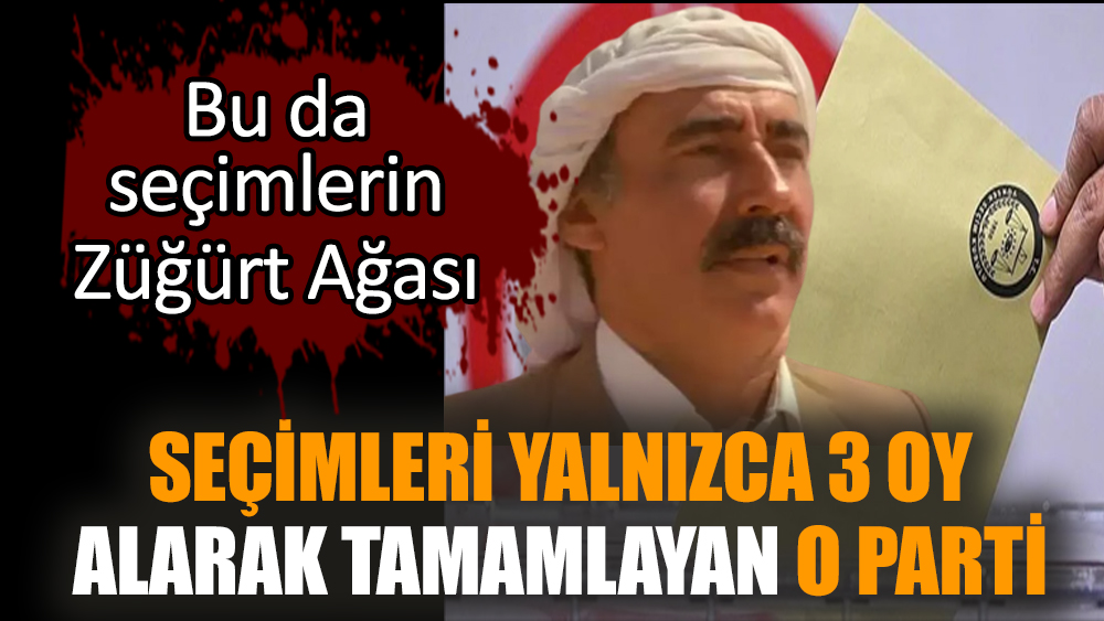 Seçimleri yalnızca 3 oy alarak tamamlayan o parti