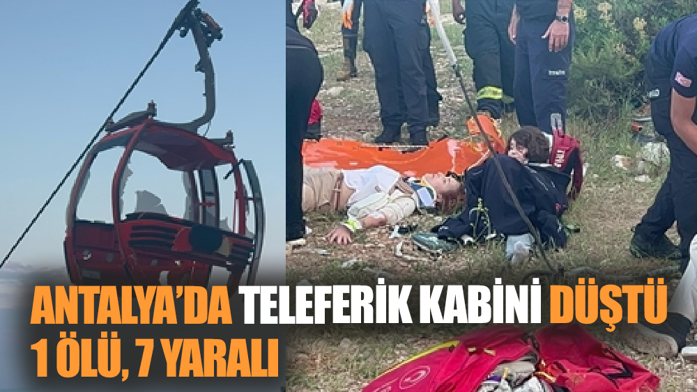 Teleferik kabini düştü; 1 ölü, 7 yaralı