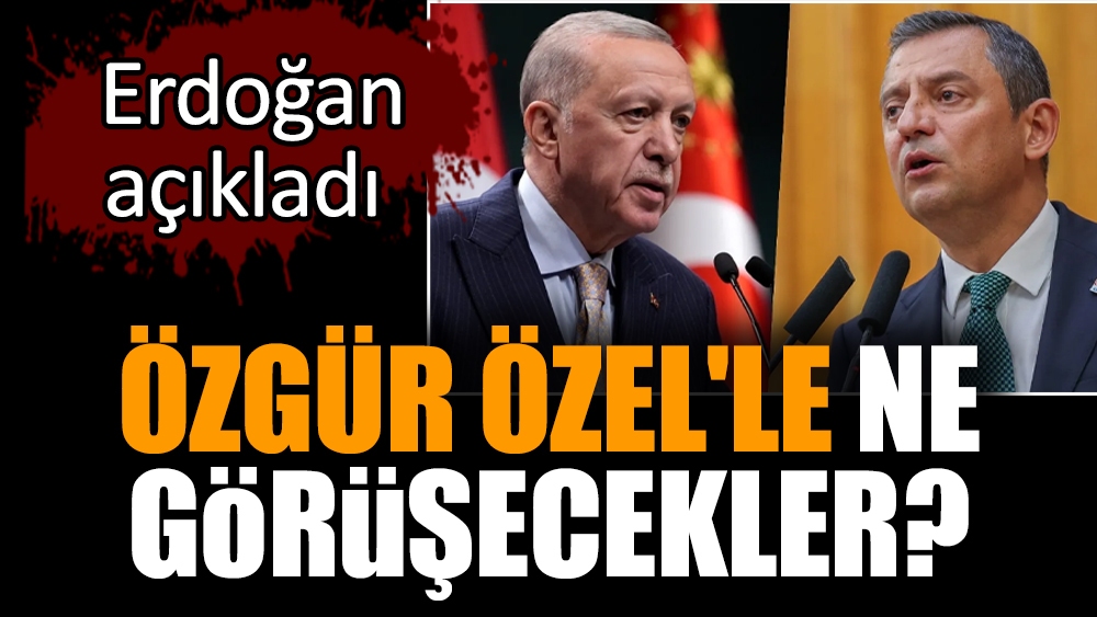 Özgür Özel'le ne görüşecekler? Erdoğan açıkladı