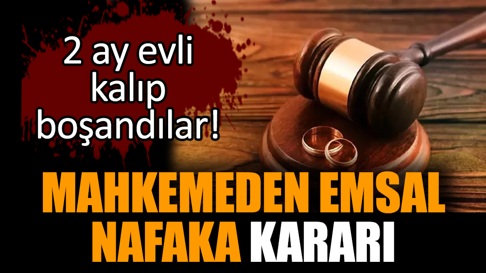Mahkemeden emsal nafaka kararı