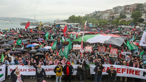 Üsküdar'da İsrail protestosu
