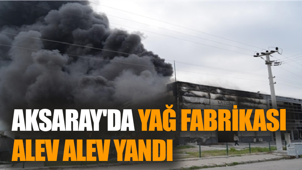 Aksaray'da yağ fabrikası alev alev yandı