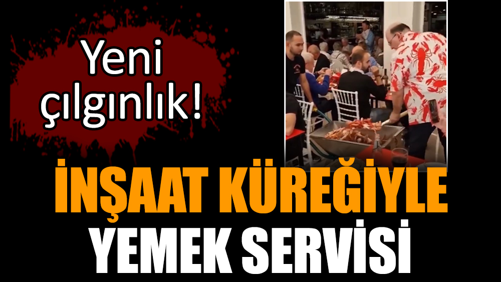 İnşaat küreğiyle yemek servisi!