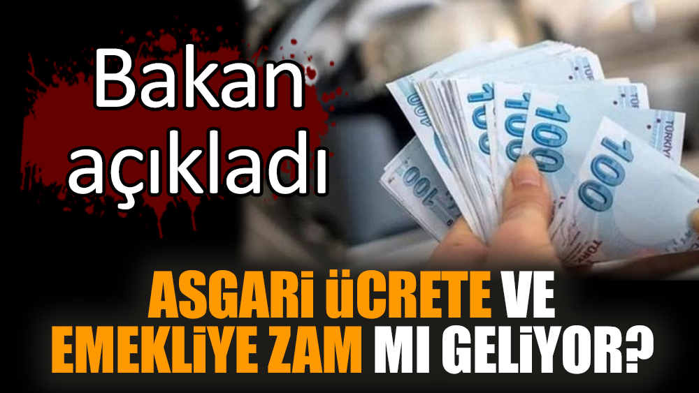 Asgari ücrete ve emekliye zam mı geliyor? Bakan açıkladı