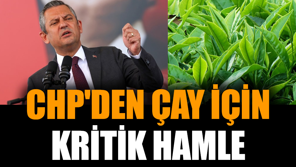 CHP'den çay için kritik hamle