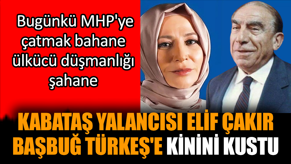 Kabataş yalancısı Elif Çakır Başbuğ Türkeş'e kinini kustu