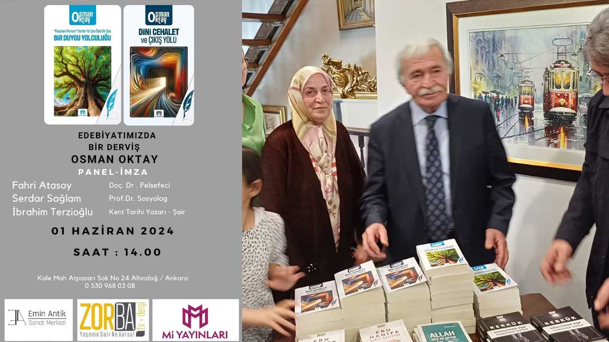 Yazarımız Osman Oktay kitaplarını imzaladı