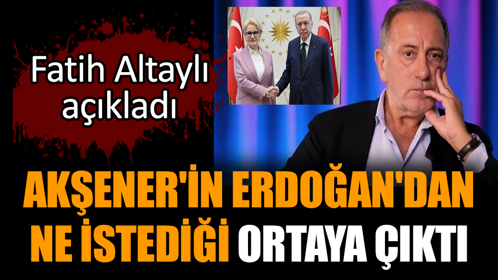 Akşener'in Erdoğan'dan ne istediği ortaya çıktı