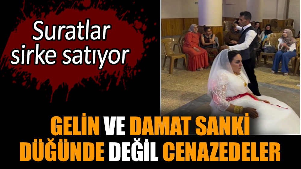 Gelin ve damat sanki düğünde değil cenazedeler