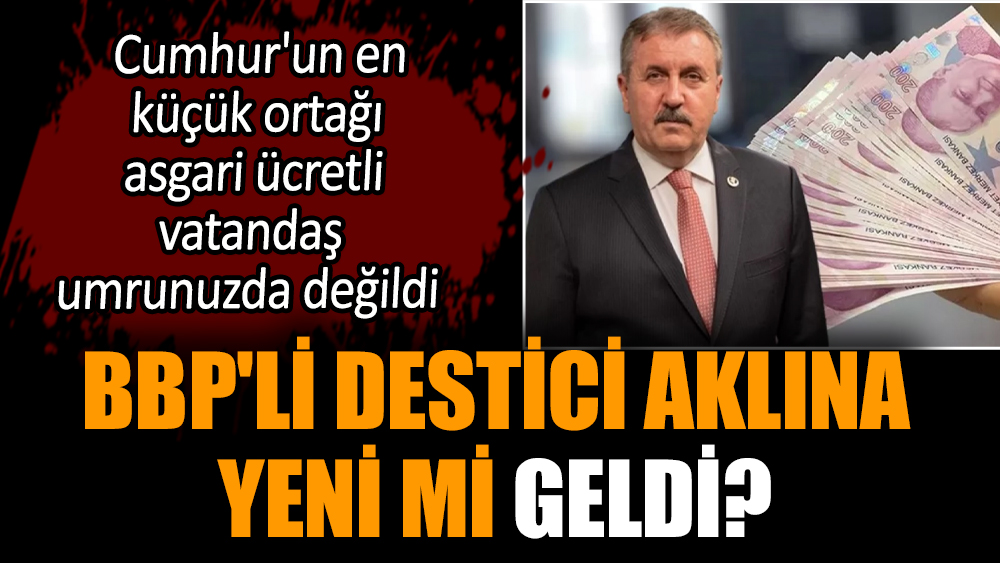 BBP'li Destici aklına yeni mi geldi?