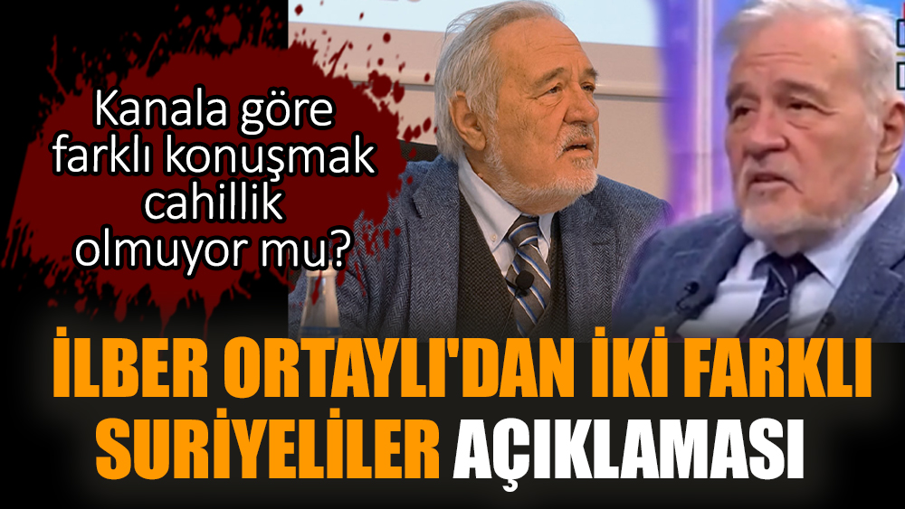İlber Ortaylı'dan iki farklı Suriyeliler açıklaması