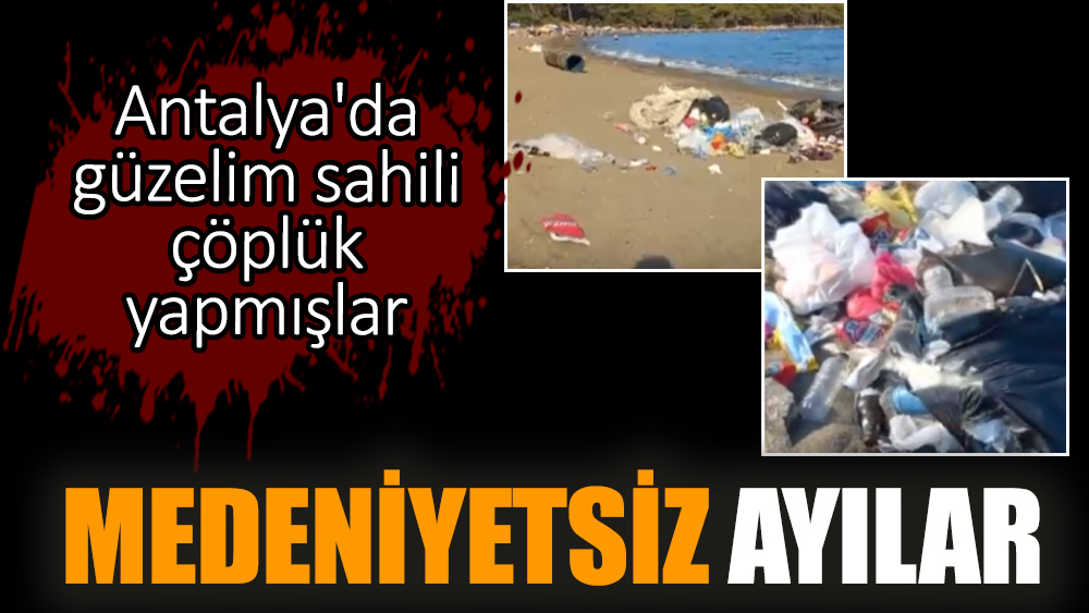 Antalya'da güzelim sahili çöplük yapmışlar