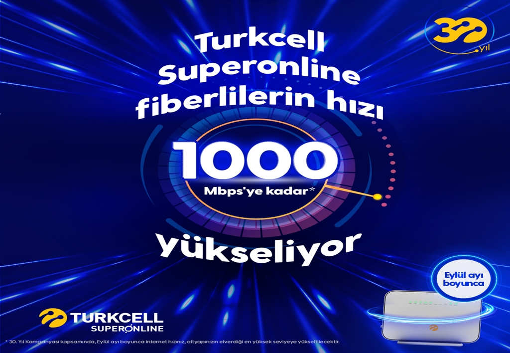 Turkcell'den Ücretsiz 1000 Mbps Fiber İnternet