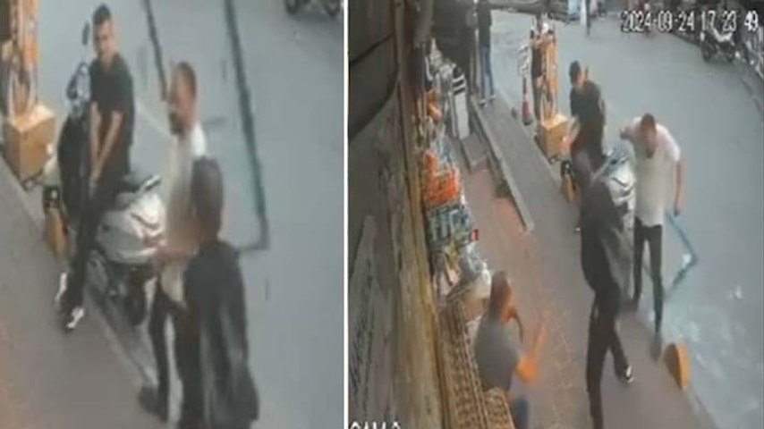 Kaldırımda arkadaşıyla sohbet eden adam hayatının şokunu yaşadı
