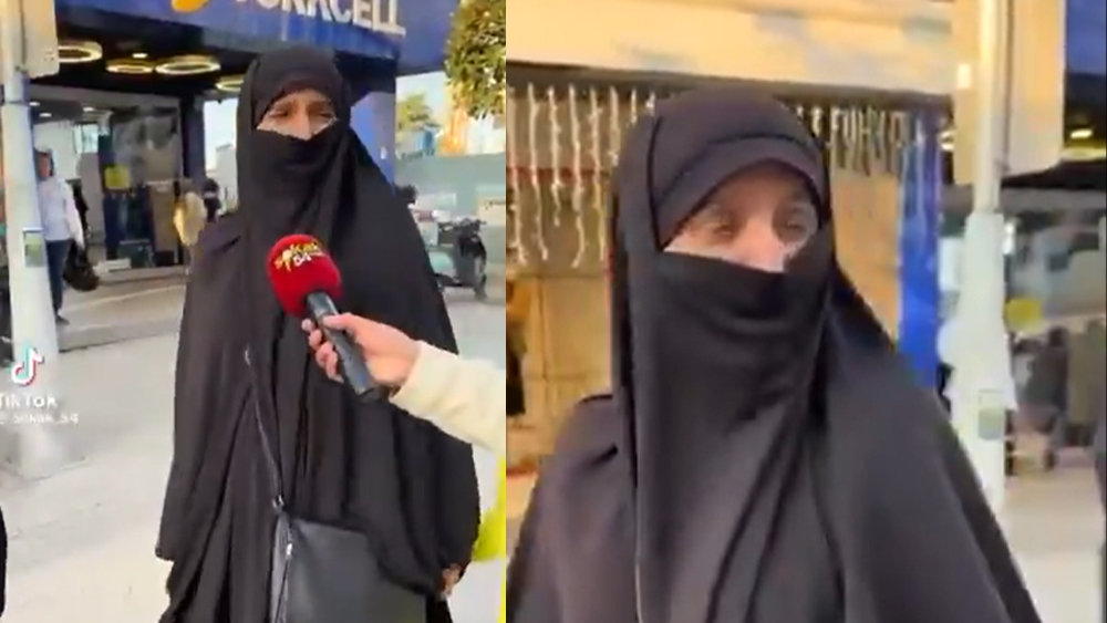 Seçim sorusunda çarşaflı kadın ters köşe yaptı