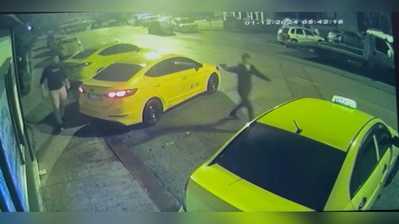 Taksicilere kurusıkı tabanca ile saldırı