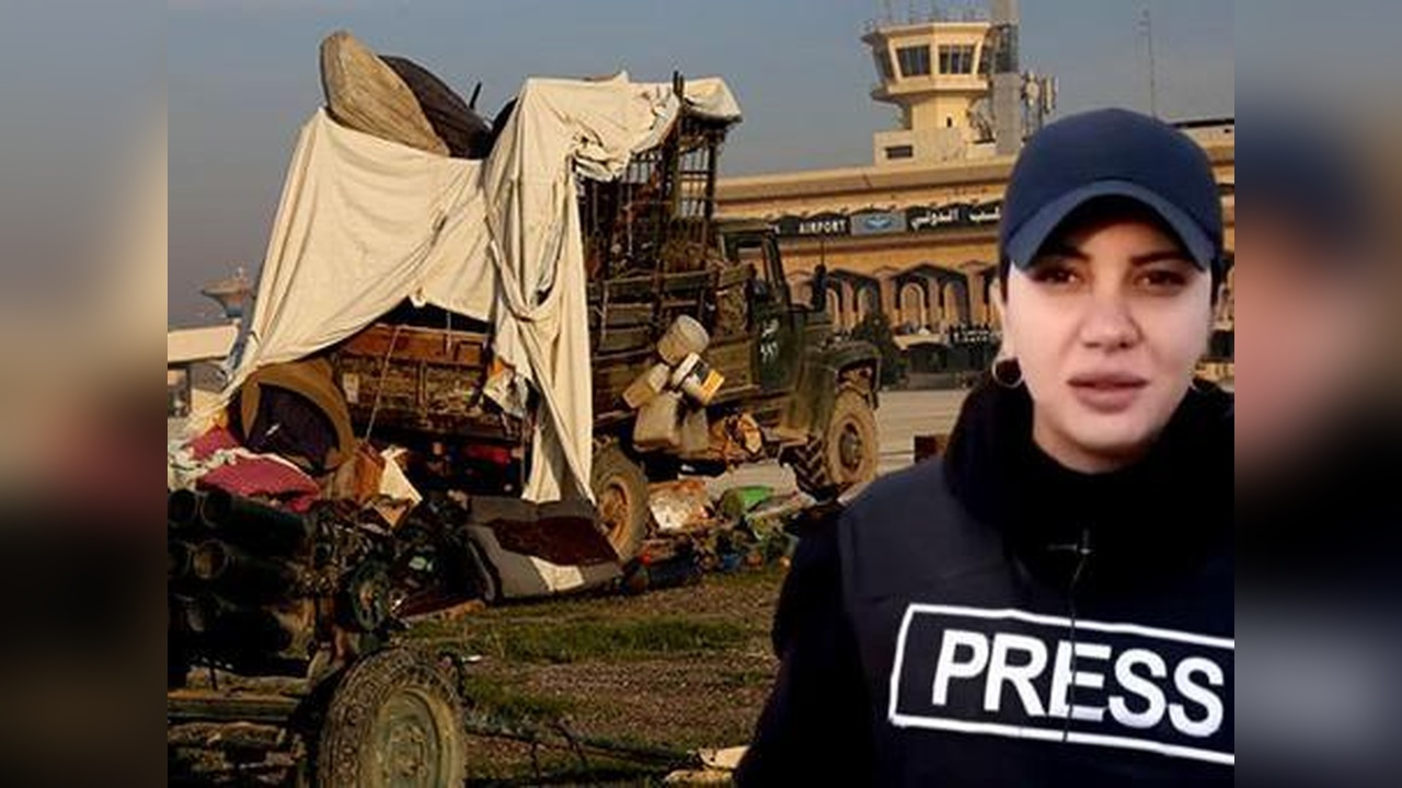 Suriye'nin Halep Havalimanı'nda çatışma izleri