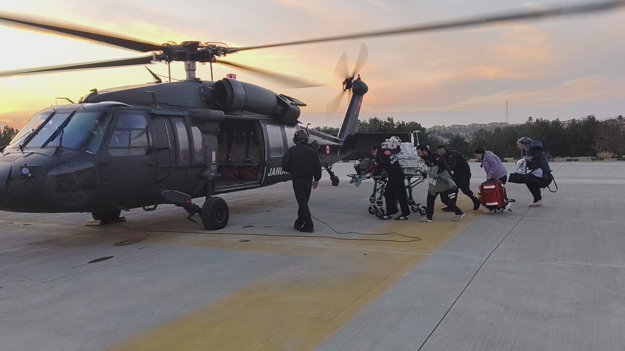Askeri helikopter, 2,5 aylık Kenan bebeği kurtarmak için havalandı