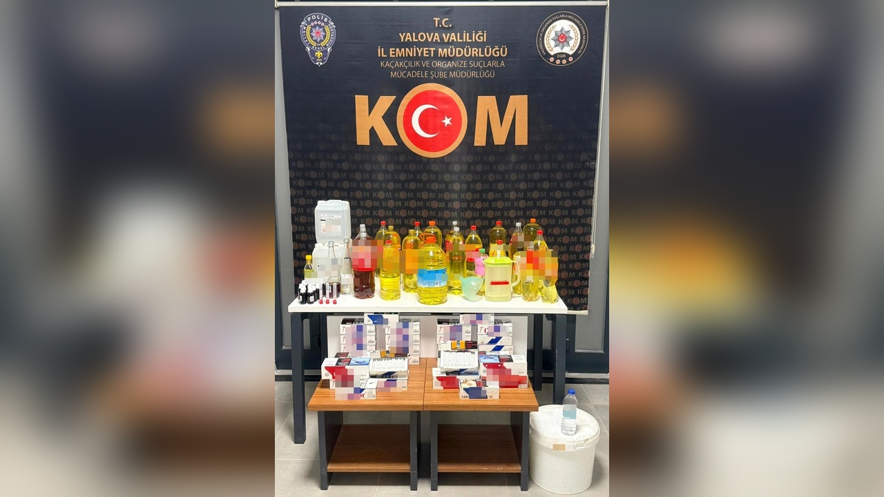 Yalova'da 68 Litre Sahte İçki Ele Geçirildi